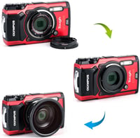 JJC Olympus TG-sorozatú filteradapter 40,5mm UV szűrővel és lencsevédővel 5