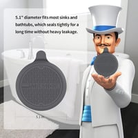 MR.SIGA 3 db Szürke Szilikon Lefolyódugó Szívókoronggal - Univerzális Zuhanyzóhoz, Fürdőkádhoz, Mosogatóhoz - 13 cm Átmérőjű Hajfogó 2