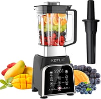 KOTLIE BS-0212 Turmixgép 2000W - 2 Literes BPA-mentes Smoothie Készítő 8 Intelligens Programmal, 6 Rozsdamentes Acél Pengével, Érintőképerny 6