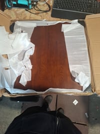 vidaXL Tömör Tölgyfa Négyzet Asztallap Sötétbarna 50x50x1,5 cm - Felújított, Nagy Karccal (állapot: lásd a 2. képet) 2
