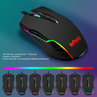 RedThunder K10 3-in-1 Gamer Billentyűzet és Egér Szett Bőr Csuklótámasszal, RGB Háttérvilágítás, Mechanikus Érintés, Spanyol Kiosztás, 7200 6