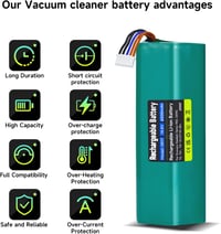 Yeedi és Ecovacs robotporszívókhoz 14.4V 6500mAh akkumulátor - Mspalocell 5