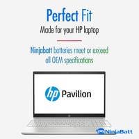 NinjaBatt HT03XL Laptop Akkumulátor HP Pavilion 15-cs 15-da 14-dk 14-cf Sorozathoz - 11.55V 3630mAh Csereakkumulátor 12 Hónap Garanciával 6