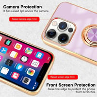 iPhone 13 Pro Rosegold-Lila Mágneses Gyűrűs Matt Szilikon Védőtok 3