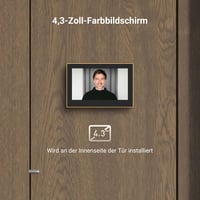 EZVIZ CP2 WiFi Ajtókamera 4,3" Színes Kijelzővel - 1080p Vezeték Nélküli Videós Kaputelefon 146° Látószöggel, 2200 mAh Akkumulátorral, Arany 2