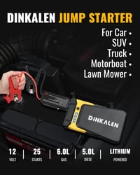 DINKALEN 1200A Autós Bikázó, 15800mAh, LED Lámpával, 8.0L Benzin/6.5L Dízel 2