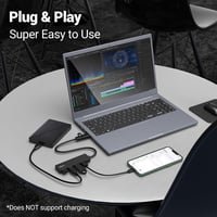 Qhou 4 Portos USB 3.0 Hub - Gyors Adatátvitel, USB-C Csatlakozás 3