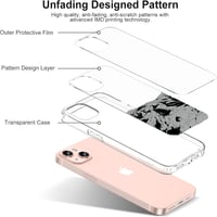 Apple iPhone 13 Átlátszó Tok Holddomborzat Mintával 4