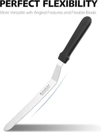 Anaeat 15 cm-es profi szögletes tortalapát - vastag cukormáz kenő spatula 3