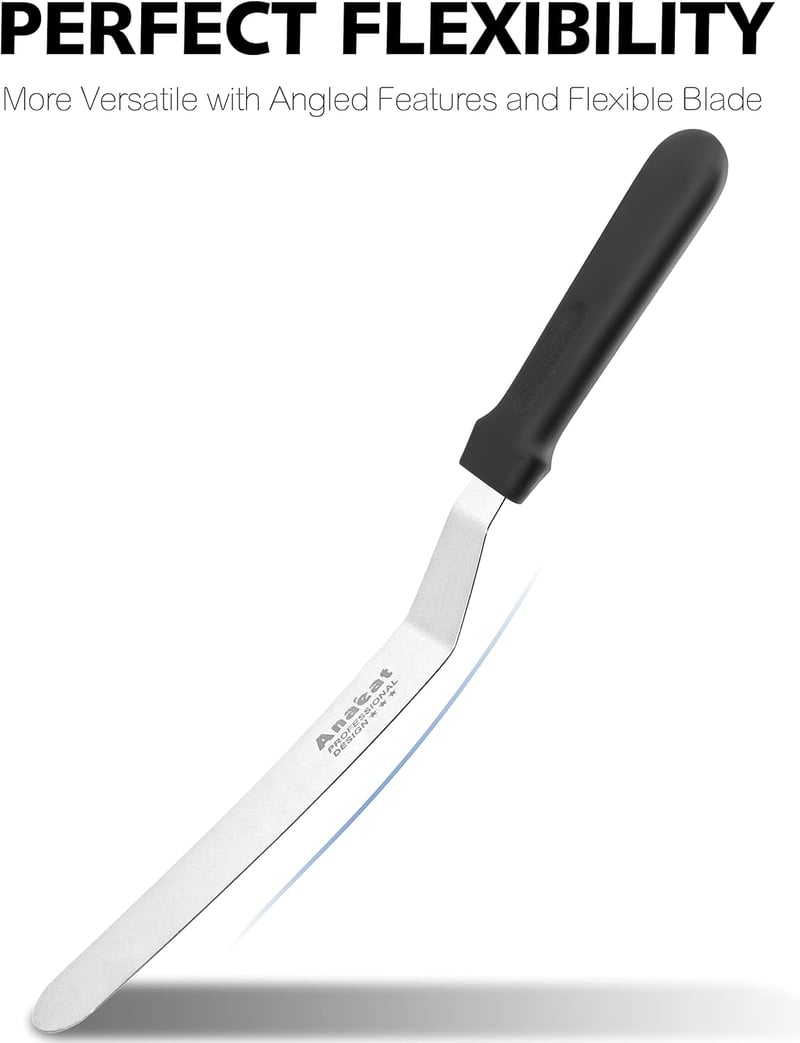 Anaeat 15 cm-es profi szögletes tortalapát - vastag cukormáz kenő spatula