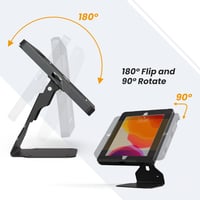 Beelta BSC401T Tablet Állvány iPad 10.2" (7-8-9 Gen) Kompatibilis - Forgatható, Zárható Fém Asztali Tartó POS Rendszerekhez, Fekete 4