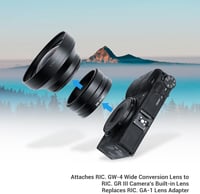 RICOH GR III JJC GA-1 Objektív Adapter Széles Látószögű Konverterhez, 49mm Szűrő Kompatibilis 4