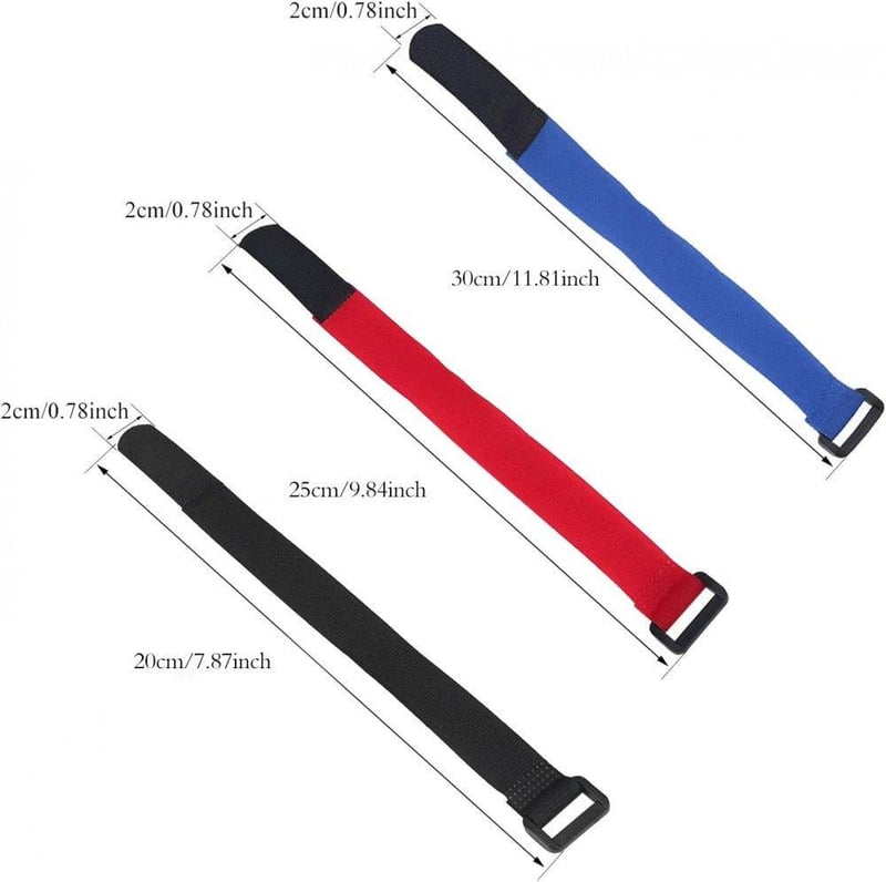 Állítható kerékpár rögzítőszíj szett - 12 db, 20-30 cm
