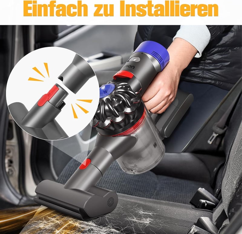 RUKHOOL Mini Turbina Fej Dyson V7 V8 V10 V11 V15 Porszívókhoz - Matrac, Kanapé, Autóülés Tisztító Kefe Poratka és Allergén Eltávolító - Style 1