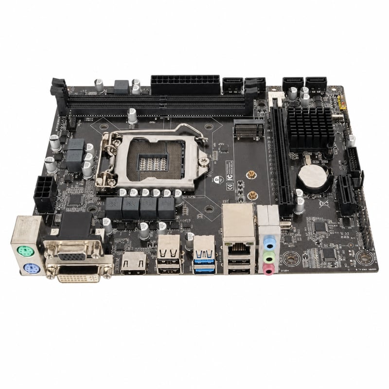 H310 LGA 1151 Micro ATX gaming matična ploča – 8. i 9. gen — neispravna, djelomično radi: savijeni pinovi u utoru za procesor (stanje: vidi 2. sliku)