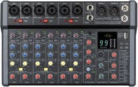 Weymic A100 Professzionális DJ Keverőpult - 10 Csatornás Hangkeverő USB Csatlakozással, XLR Mikrofon Bemenettel, 48V Fantomtáp, Stúdió Minős 1