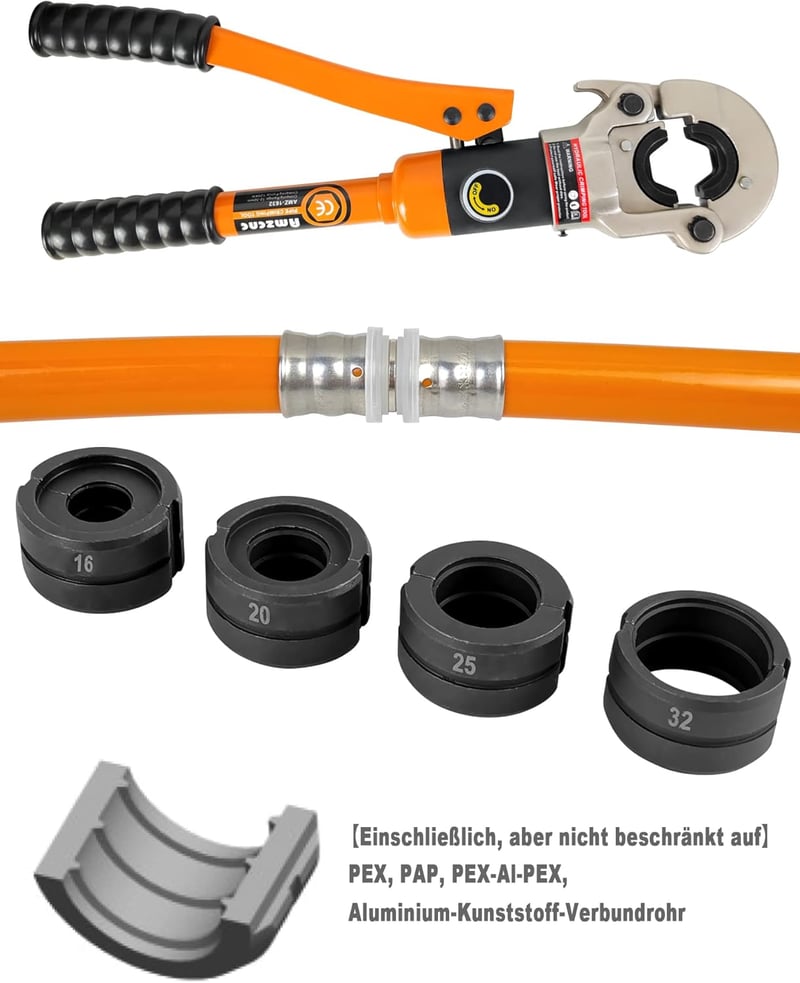 AMZCNC Profi U-Kontúros Présszerszám Készlet 16-32mm, 360°-os Fejjel