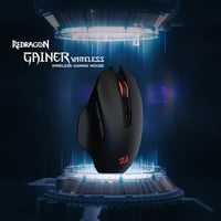 Redragon M656 Gainer vezeték nélküli gamer egér, 4000 DPI, 7 makrógomb, piros LED 2