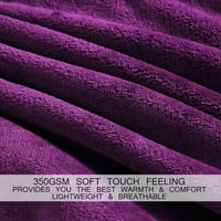 HOZY Lila Puha Plüss Takaró 150x200cm - Meleg Fleece Ágytakaró és Kanapévédő 7