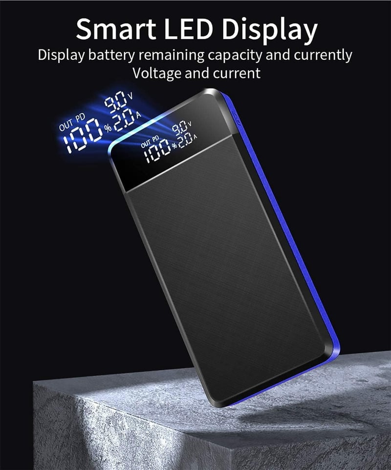 BASEUS 42800mAh Power Bank 25W PD3.0 USB-C gyorstöltő, 3 be- és kimenet, LED kijelző