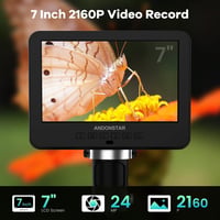 Andonstar AD246S-M HDMI Digitális Mikroszkóp 2000x Nagyítással, 3 Lencsés 2160P UHD Felvétellel, 7" LCD Kijelzővel, Forrasztáshoz, Elektroni 3
