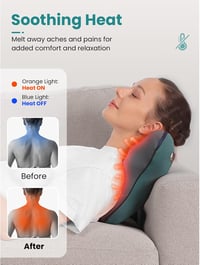 BOB AND BRAD EZBack Elektromos Hátmasszírozó Fűtéssel, Shiatsu 3D Gyúró Nyak Masszázsgép, Izomfájdalom Enyhítő Párna Hátra Nyakra Lábra 3