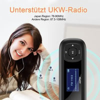 AGPTEK 40GB MP3 Lejátszó USB-vel, FM Rádióval és Felvevővel - Fekete-Piros 5