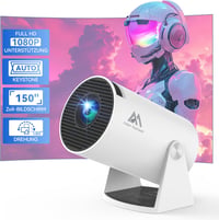 Aubor Mentech HY300Pro Mini Projektor WiFi 6 és Bluetooth - 180° Forgatható Hordozható Vetítő 720P Natív Felbontás, 4K Támogatás, Android 11 1
