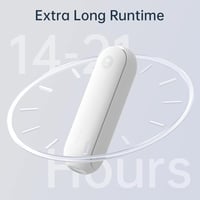 JISULIFE Összecsukható Kézi Ventilátor USB-s Töltéssel, Powerbank és LED Lámpa Funkcióval - Fehér 4