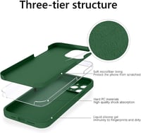Apple iPhone 13 Pro Max Strapabíró Sötétzöld Szilikon Védőtok 4