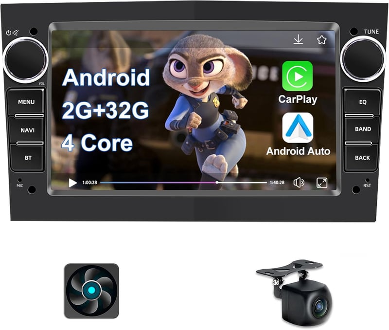 Opel 7" Android autórádió GPS-szel, CarPlay, 2+32GB, DSP - Astra H, Corsa, Vectra, Zafira