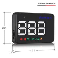 BLESYS 3,5" GPS HUD Szélvédőre Vetített Sebességmérő Nagy Kijelzővel 8