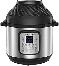 Instant Pot Duo Crisp 11-in-1 Elektromos Multifunkciós Főzőedény 5,7L - Kukta, Airfryer, Lassú Főző, Gőzölő, Aszaló, Grillező és Sütő Funkci 1
