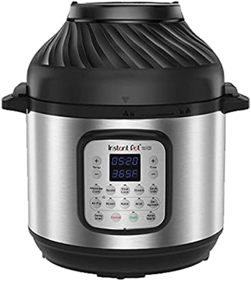 Instant Pot Duo Crisp 11-in-1 Elektromos Multifunkciós Főzőedény 5,7L - Kukta, Airfryer, Lassú Főző, Gőzölő, Aszaló, Grillező és Sütő Funkci
