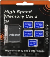 Vansuny 64GB Micro SD kártya 5 db-os csomag, 90 MB/s, 4K UHD, adapterrel 9