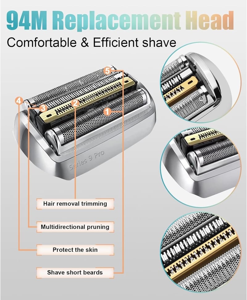Braun 9-es sorozatú borotvákhoz kompatibilis pótfej 94m - 9477cc, 9330s, 9465cc modellek