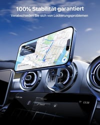 andobil MagSafe Mágneses Autós Telefontartó Kerek Szellőzőrácshoz - 20 Erős Mágnessel, Mercedes Benz, Audi Kompatibilis, 360° Forgatható, iP 4