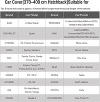 Favoto SUV Autótakaró - Vízálló, Fényvisszaverős, 480-505cm, Fekete 2