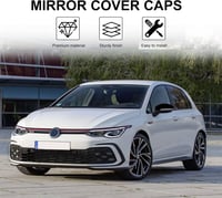 Car Tükör Borítás - VW Golf 8 MK8 (2019-2022) Kompatibilis Visszapillantó Tükör Burkolat Szett - Fekete Karbon Mintás ABS Műanyag - Könnyen 6