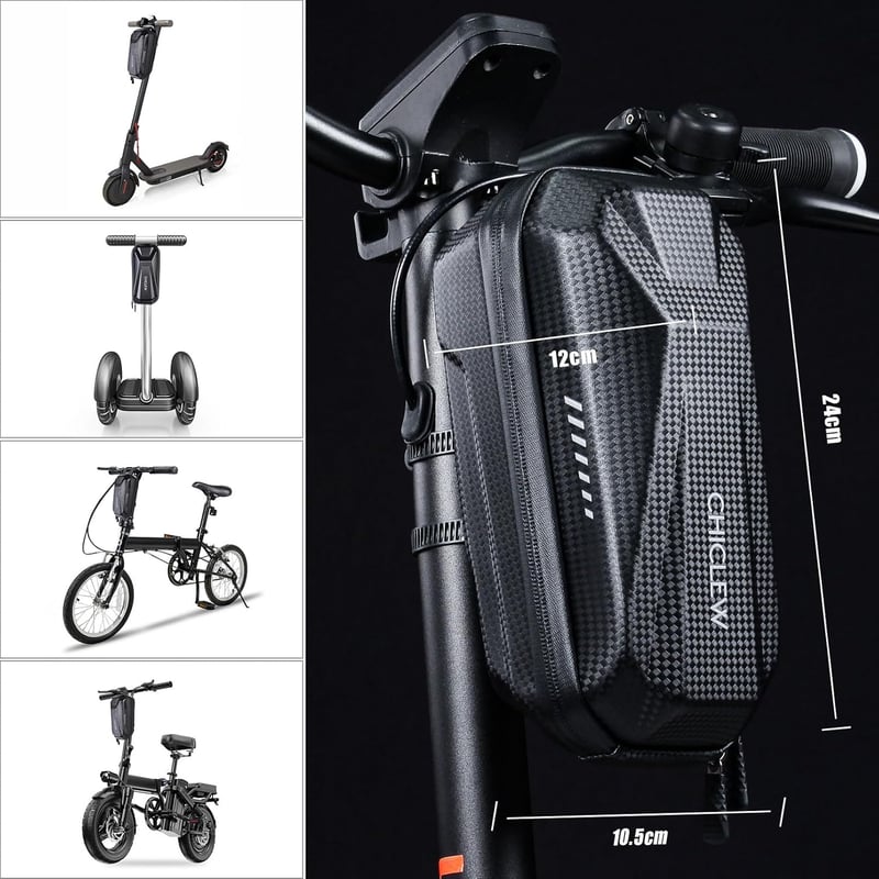 CHICLEW Roller Táska - 2L Vízálló Kormánytáska Xiaomi MI Mijia M365 és Ninebot ES1/ES2/ES3/ES4 Elektromos Rollerekhez, EVA Kemény Tok