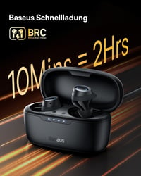 Baseus Bluetooth fülhallgató 48dB ANC, 140 óra üzemidő, IPX6 vízálló, 4 mikrofon 6