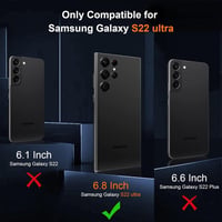 Samsung Galaxy S22 Ultra Matt Fekete Ütésálló Szilikon Tok Kameravédővel 3