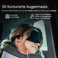 Proglobe Memóriahabos Nyakpárna Utazáshoz - Ortopéd Támasz Repülőre, Autóba, Vonatra - 3D Alvómaszk, Füldugó és Hálós Táska - Szürke 5