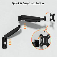 Putilsen Mount Monitortartó Fali Konzol 17-45" Képernyőkhöz - Állítható Magasságú Kar TV és PC Monitor Rögzítéséhez, 15kg Teherbírás, VESA 7 4