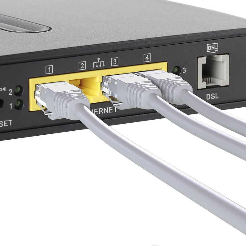 Mr. Tronic 5m-es Cat5E Ethernet kábel, gyors internethez, RJ45 csatlakozóval, szürke
