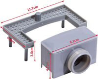 KOOBON Zuhanylefolyó Szifon Szagzárral - 40 mm Átmérőjű Hajfogó Szűrő Készlet, PVC Anyagú Padlólefolyó Rendszer Fürdőszobához 2