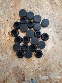 Set de 23 capace de protecție antiderapante din silicon UFURMATE pentru picioare de scaune, pentru mobilier de grădină din fier forjat, 32 mm, negru 4