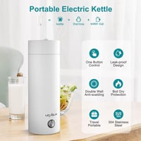 ZONJIE Hordozható Mini Utazó Vízforraló 400ml - Rozsdamentes Acél, 3 az 1-ben Automata Kikapcsolással - Tea, Kávé, Tej Melegítésére 2