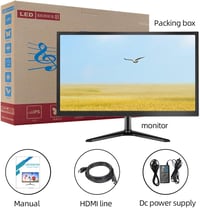 ZFTVNIE 22" Full HD Monitor 1080P - 75Hz Számítógép Kijelző HDMI/VGA Csatlakozással, Beépített Hangszórókkal, Fekete 7