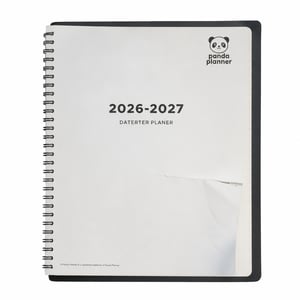 Agendă pentru profesori și planificator școlar Smart Panda 2026-2027, A5 – Calendar săptămânal cu intervale de 30 de minute – prima pagină ruptă (Outlet)